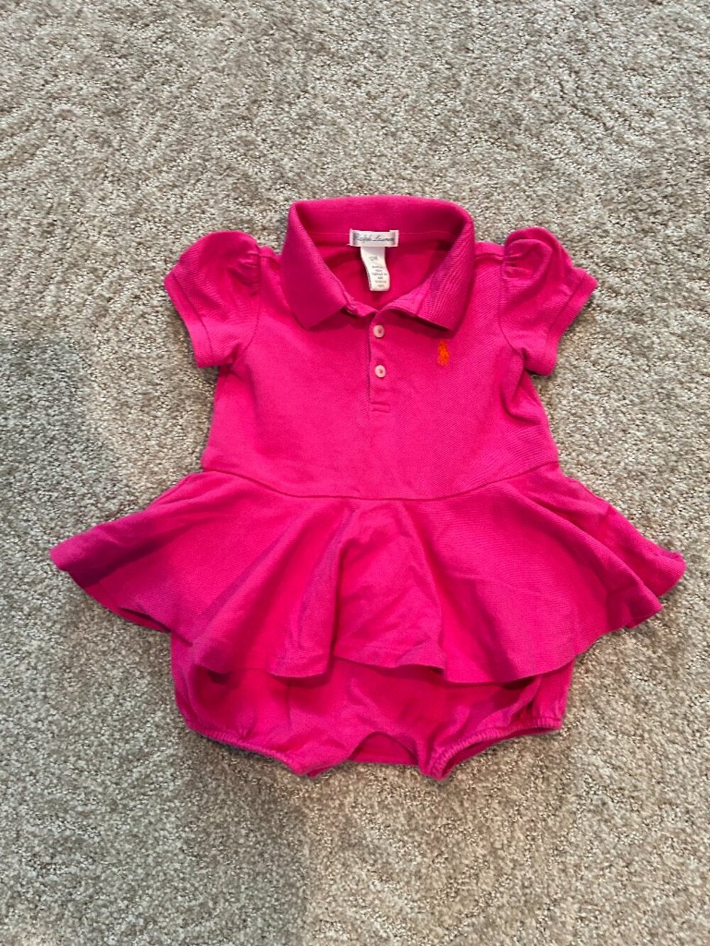 Ralph Lauren, Polo peplum Dress, 12 months